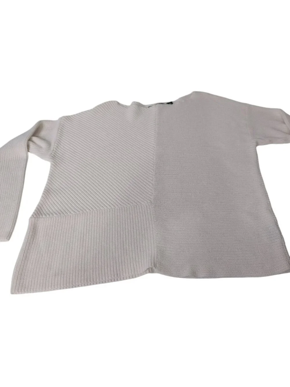 Lauren Ralph Lauren Ribbed Sweater Womens Size Large White Neutral Coastal